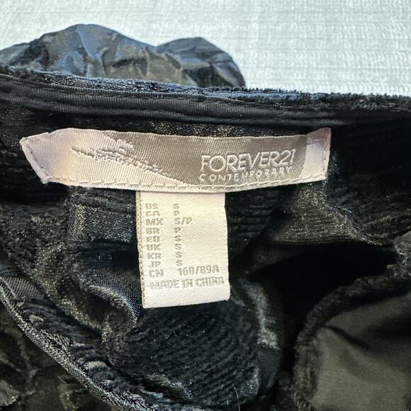 Coquette Black Velvet Burnout Bow Back Mini Dress S Whimsy Party Holiday Floral - Picture 2 of 8